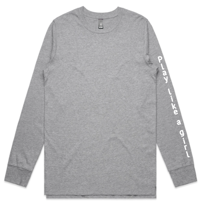 Grey Long Sleeve Tee Free Shipping